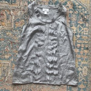 LOFT Sleeveless Ruffle Blouse